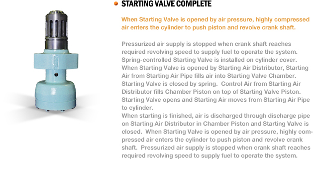 starting valve complete